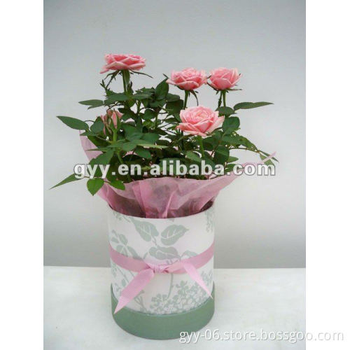 Flowers packaging rigid round boxes